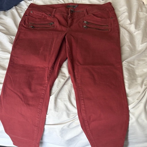 torrid Denim - Torrid Women’s Red Skinny Jeans - Stylish Zip Pocket Detail